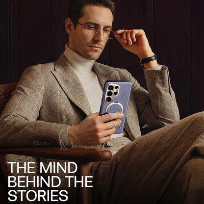 MagSafe hoesje voor Samsung Galaxy S26 Ultra, Torras, QPRO Leather, Paars