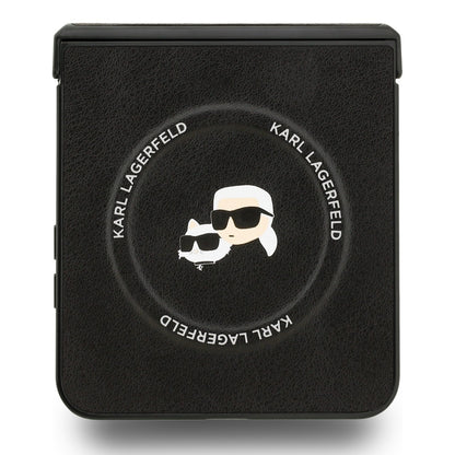 MagSafe hoes voor Samsung Galaxy Z Flip7 F766, Karl Lagerfeld, Karl & Choupette Pins, Zwart