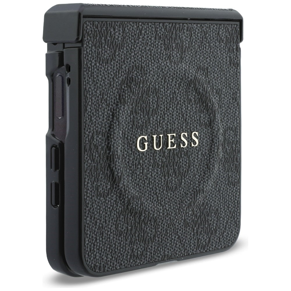 MagSafe-hoes voor Samsung Galaxy Z Flip8 F776, Guess, 4G Leather Classic, Zwart
