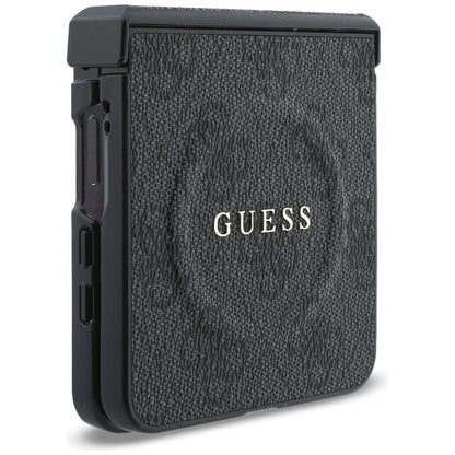 MagSafe-hoes voor Samsung Galaxy Z Flip8 F776, Guess, 4G Leather Classic, Zwart