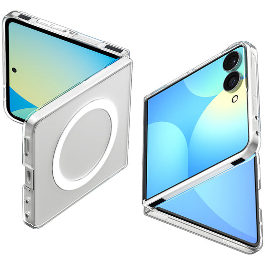 MagSafe-hoesje voor Samsung Galaxy Z Flip8 F776, Spigen, Air Skin, Transparant Wit ACS11521