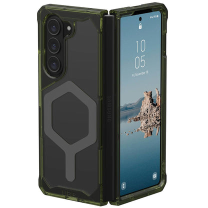 MagSafe-hoes voor Samsung Galaxy Z Fold5 F946, Urban Armor Gear, Plyo Pro, Groen Grijs