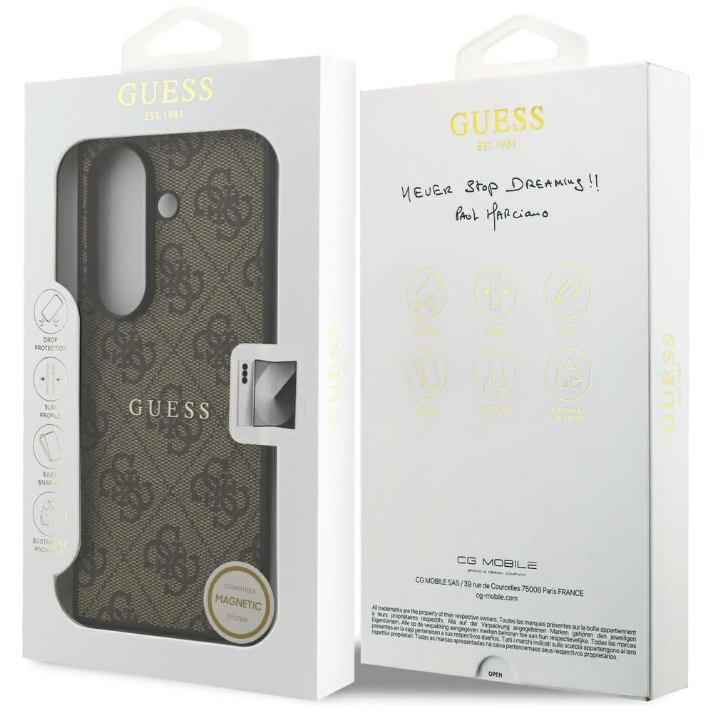 MagSafe hoesje voor Samsung Galaxy Z Fold7 F966, Guess, 4G Classic, Bruin