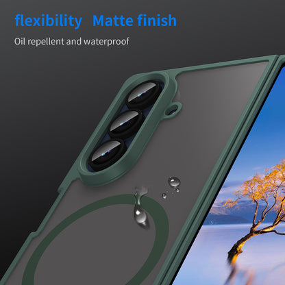 MagSafe Case for Samsung Galaxy Z Fold7 F966, Techsuit, HaloFrost II, Green