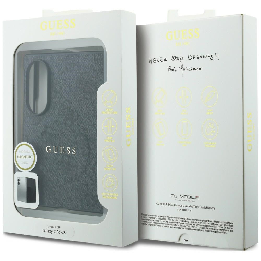 MagSafe-hoes voor Samsung Galaxy Z Fold8 F971, Guess, 4G Leather Classic, Zwart