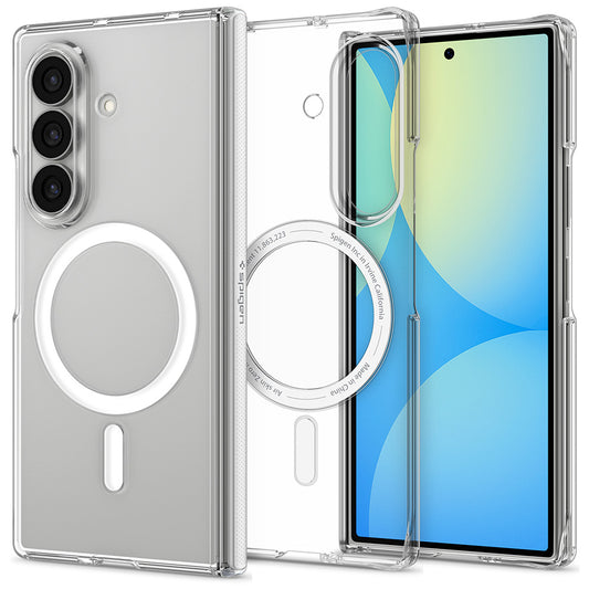MagSafe-hoesje voor Samsung Galaxy Z Fold8 Ultra F976, Spigen, Air Skin Zero, Transparant Wit ACS11495