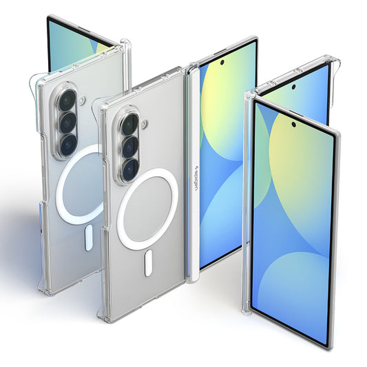 MagSafe-hoesje voor Samsung Galaxy Z Fold8 Ultra F976, Spigen, Air Skin Zero, Transparant Wit ACS11495