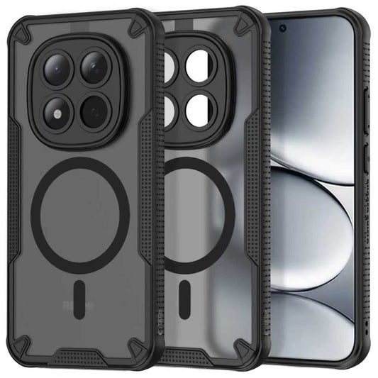 MagSafe hoesje voor Xiaomi Poco M8 Pro / Redmi Note 15 Pro+ 5G, Tech-Protect, Rugged Shield, Zwart
