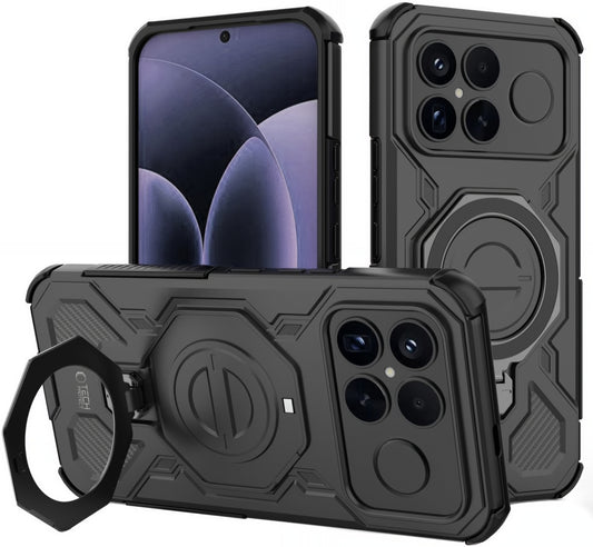 MagSafe hoesje voor Xiaomi Poco F8 Ultra, Tech-Protect, TacticStand, Mat Zwart