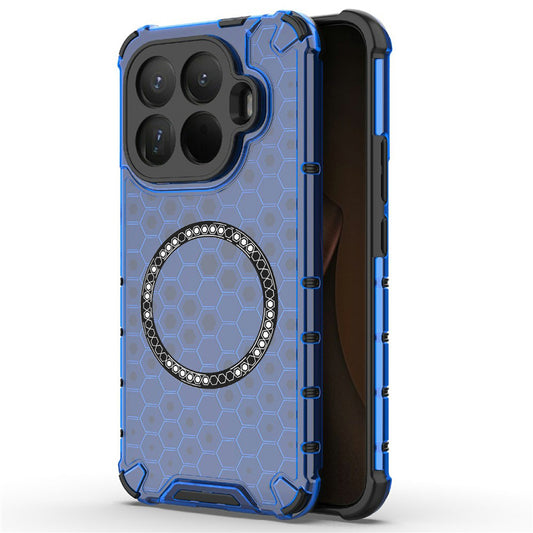MagSafe hoes voor Xiaomi 15T Pro, Techsuit, HoneyComb Shield, Blauw