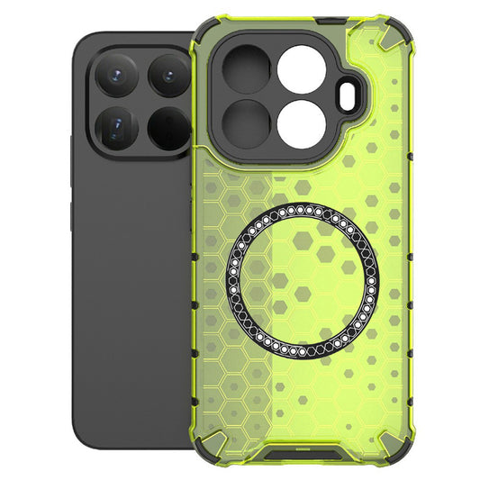 MagSafe hoes voor Xiaomi 15T Pro, Techsuit, HoneyComb Shield, Groen