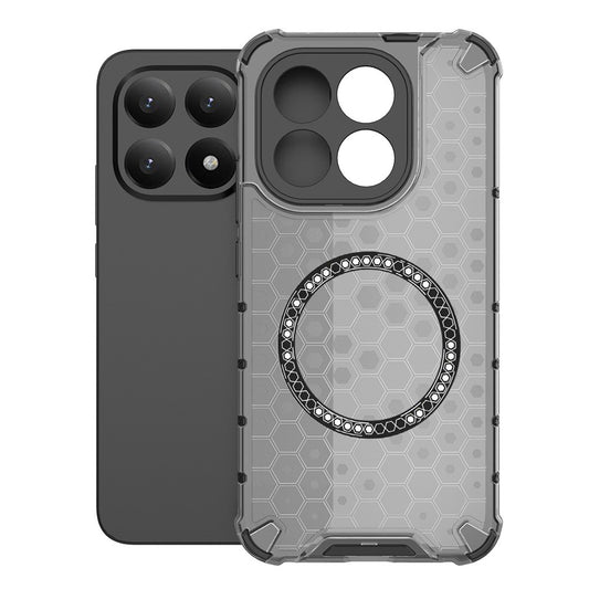 MagSafe hoes voor Xiaomi 15T, Techsuit, HoneyComb Shield, Zwart