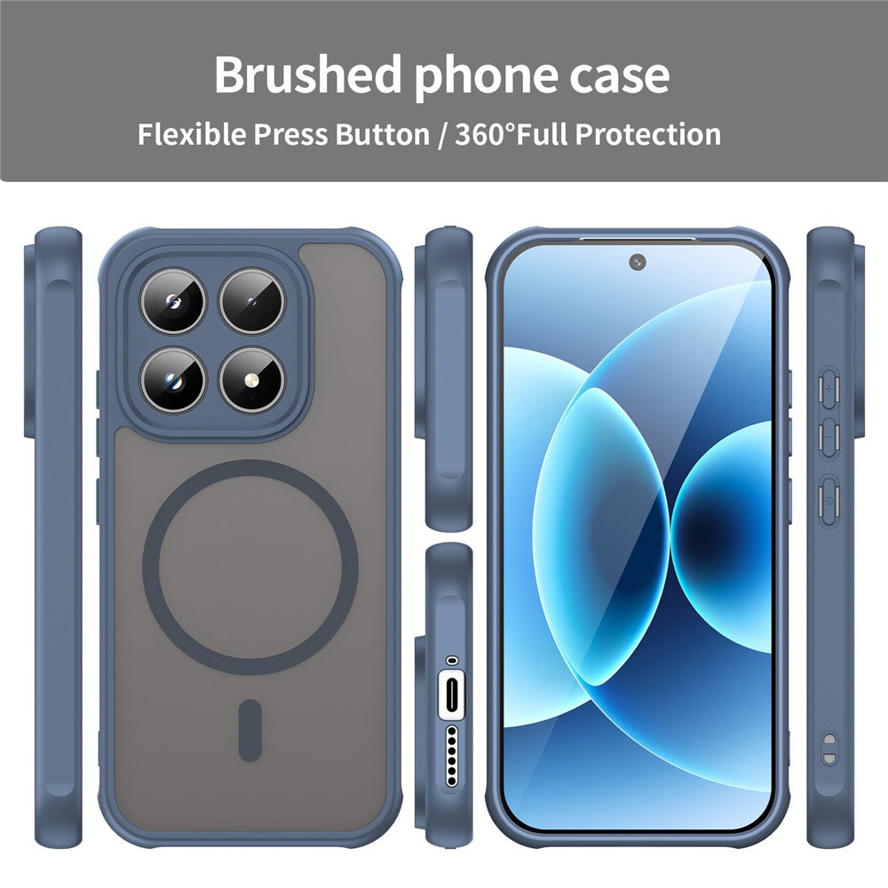 MagSafe Case for Xiaomi 17T Pro, Techsuit, HaloFrost II, Navy Blue