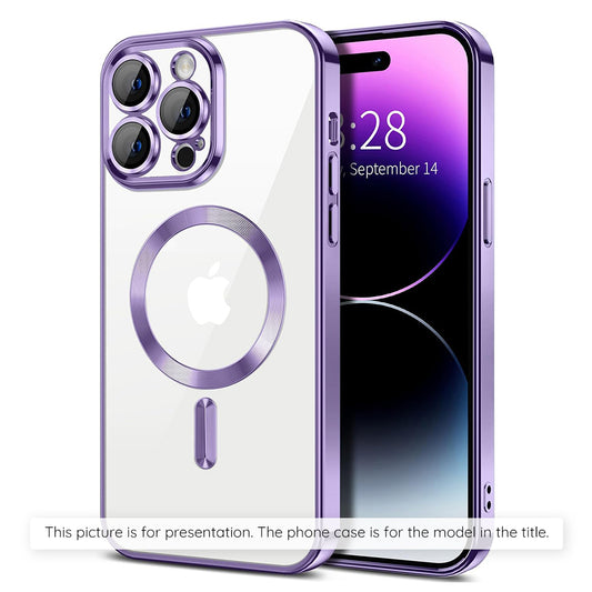 MagSafe-hoes voor Xiaomi 17T Pro, Techsuit, Luxury Crystal, Lichtpaars