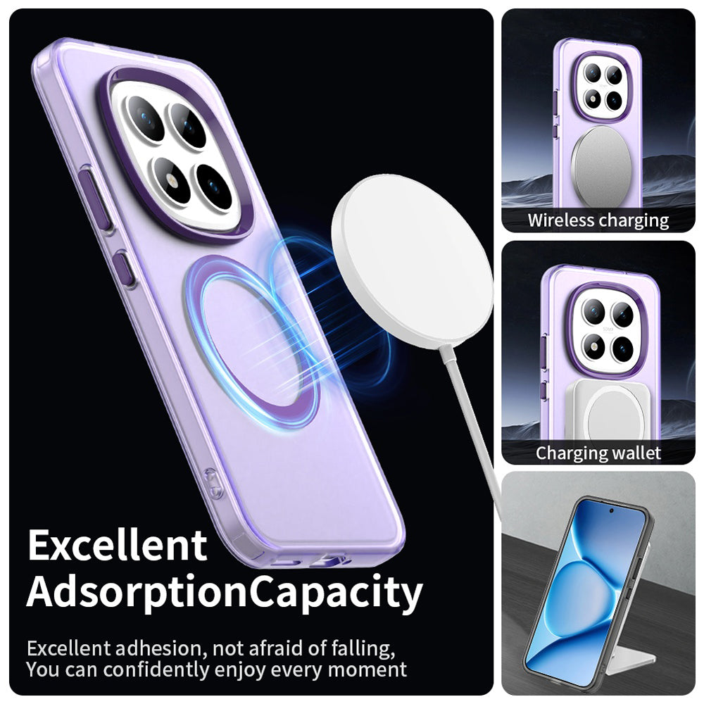 MagSafe hoesje voor Xiaomi Poco M8 Pro / Redmi Note 15 Pro+ 5G, Techsuit, CandyCase, Paars