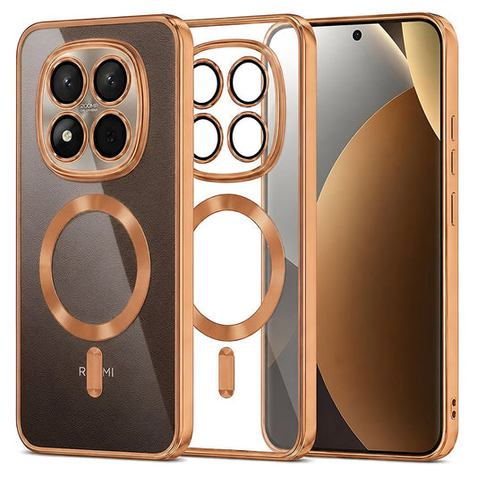 MagSafe-hoesje voor Xiaomi Poco M8 Pro / Redmi Note 15 Pro+ 5G, Techsuit, Luxury Crystal, Oranje