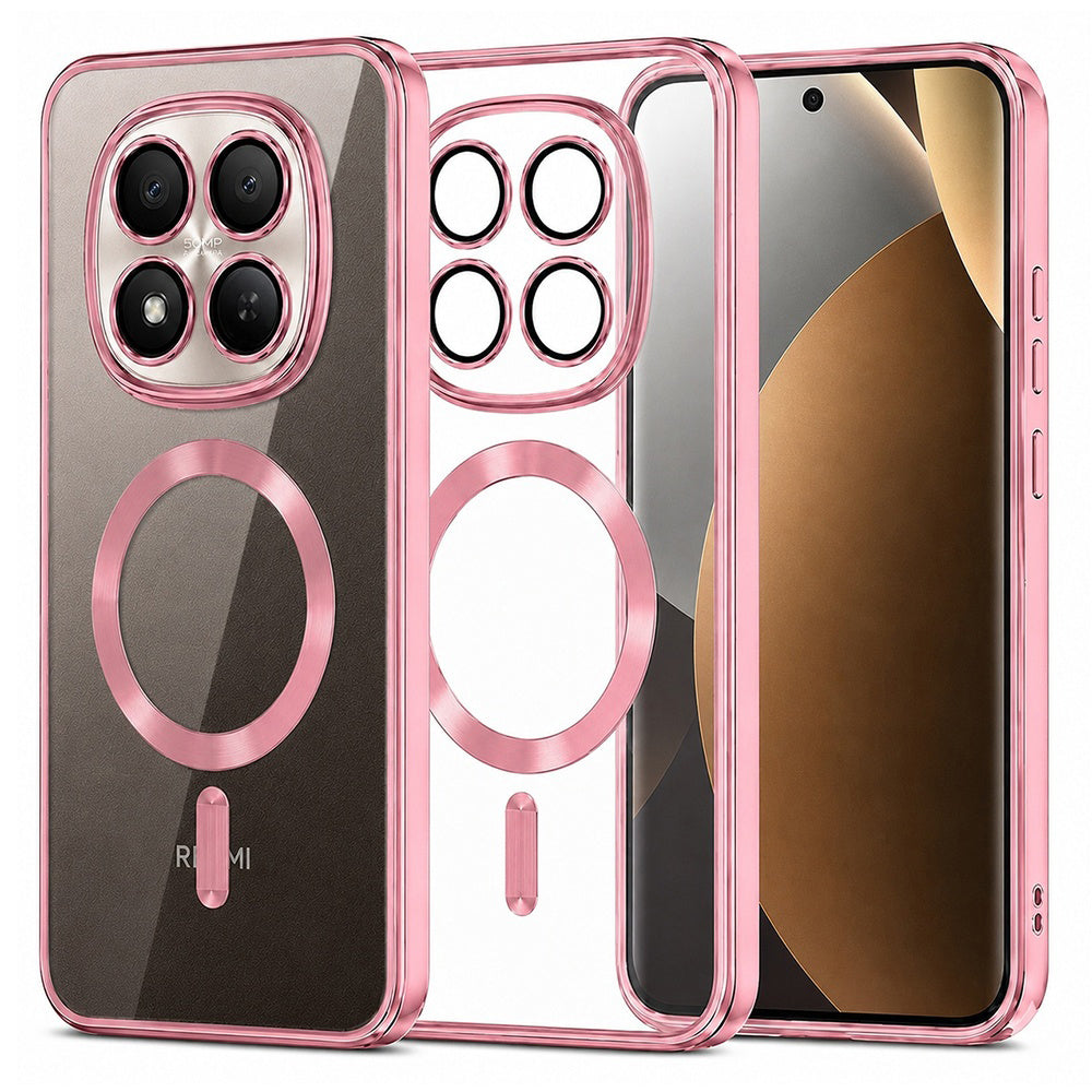 MagSafe-hoesje voor Xiaomi Poco M8 Pro / Redmi Note 15 Pro+ 5G, Techsuit, Luxury Crystal, Roze