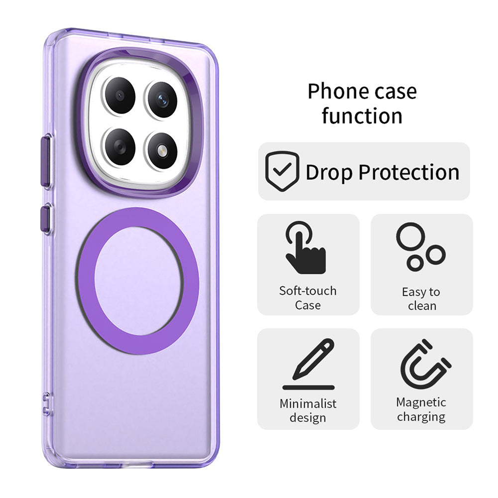 MagSafe hoesje voor Xiaomi Poco M8 / Redmi Note 15 5G / Note 15 4G, Techsuit, CandyCase, Paars