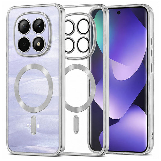 MagSafe-hoesje voor Xiaomi Poco M8 / Redmi Note 15 5G / Note 15 4G, Techsuit, Luxury Crystal, Zilver