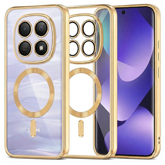 MagSafe-hoesje voor Xiaomi Poco M8 / Redmi Note 15 5G / Note 15 4G, Techsuit, Luxury Crystal, Goudkleurig
