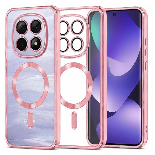 MagSafe-hoesje voor Xiaomi Poco M8 / Redmi Note 15 5G / Note 15 4G, Techsuit, Luxury Crystal, Roze