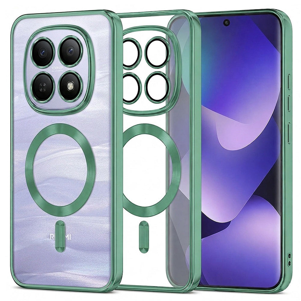 MagSafe-hoesje voor Xiaomi Poco M8 / Redmi Note 15 5G / Note 15 4G, Techsuit, Luxury Crystal, Lichtgroen