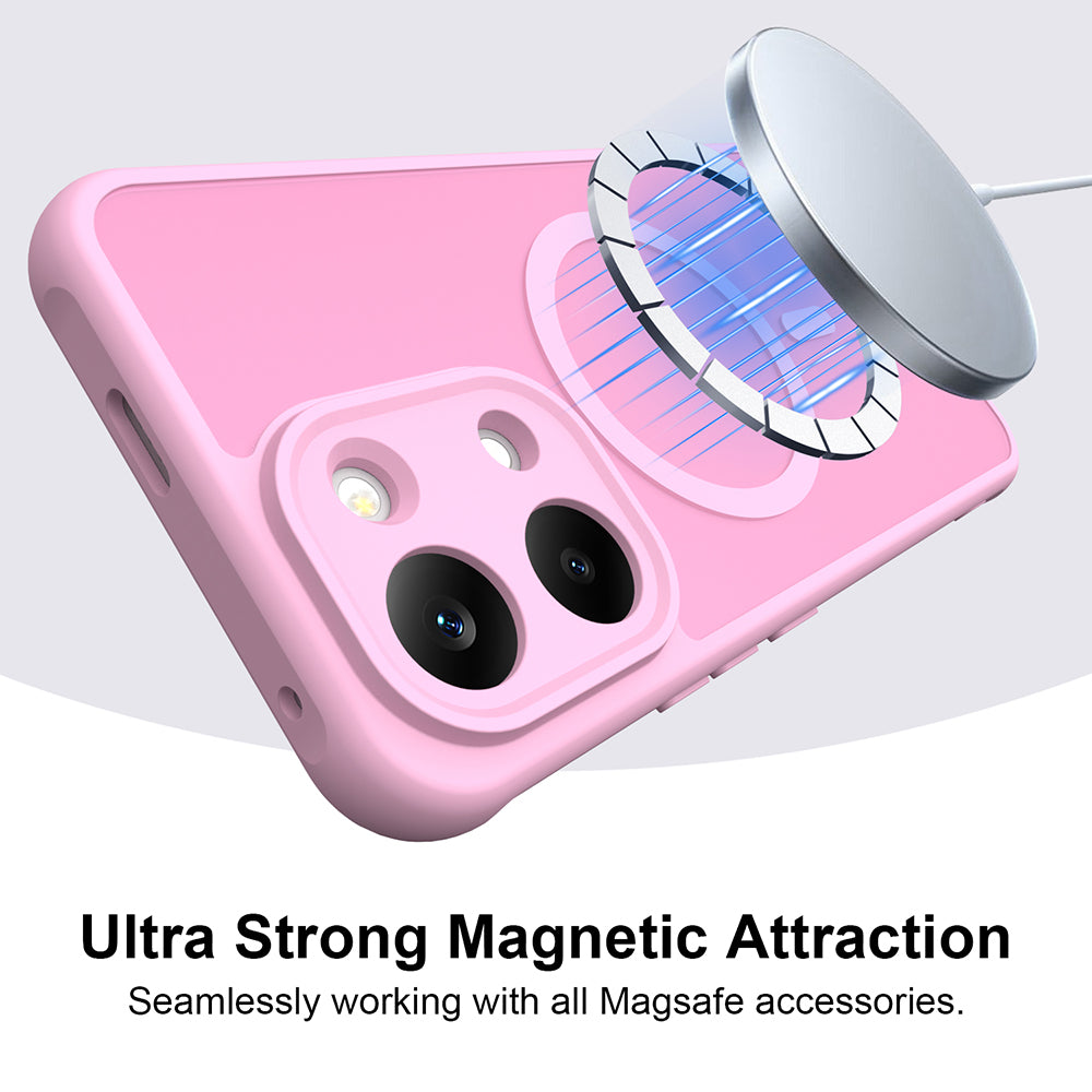 MagSafe-hoes voor Xiaomi Poco X8 Pro Max, Techsuit, HaloFrost II, Roze