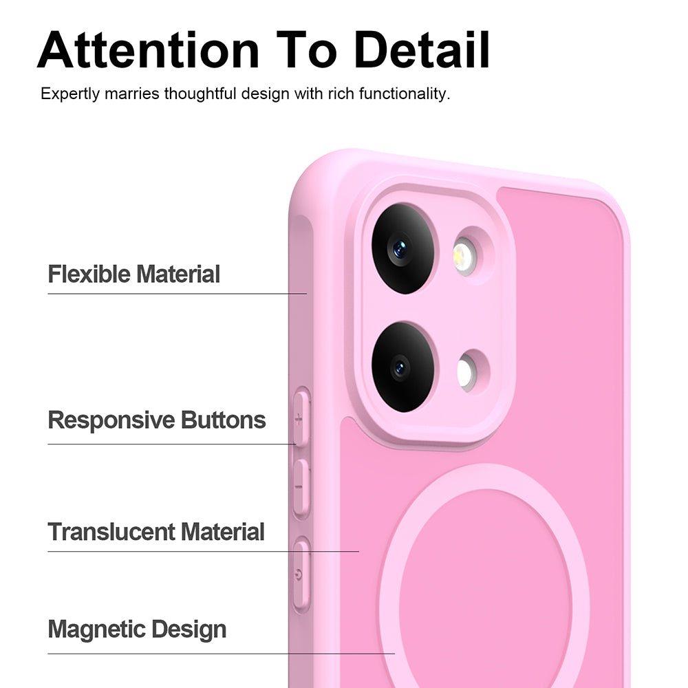 MagSafe-hoes voor Xiaomi Poco X8 Pro Max, Techsuit, HaloFrost II, Roze