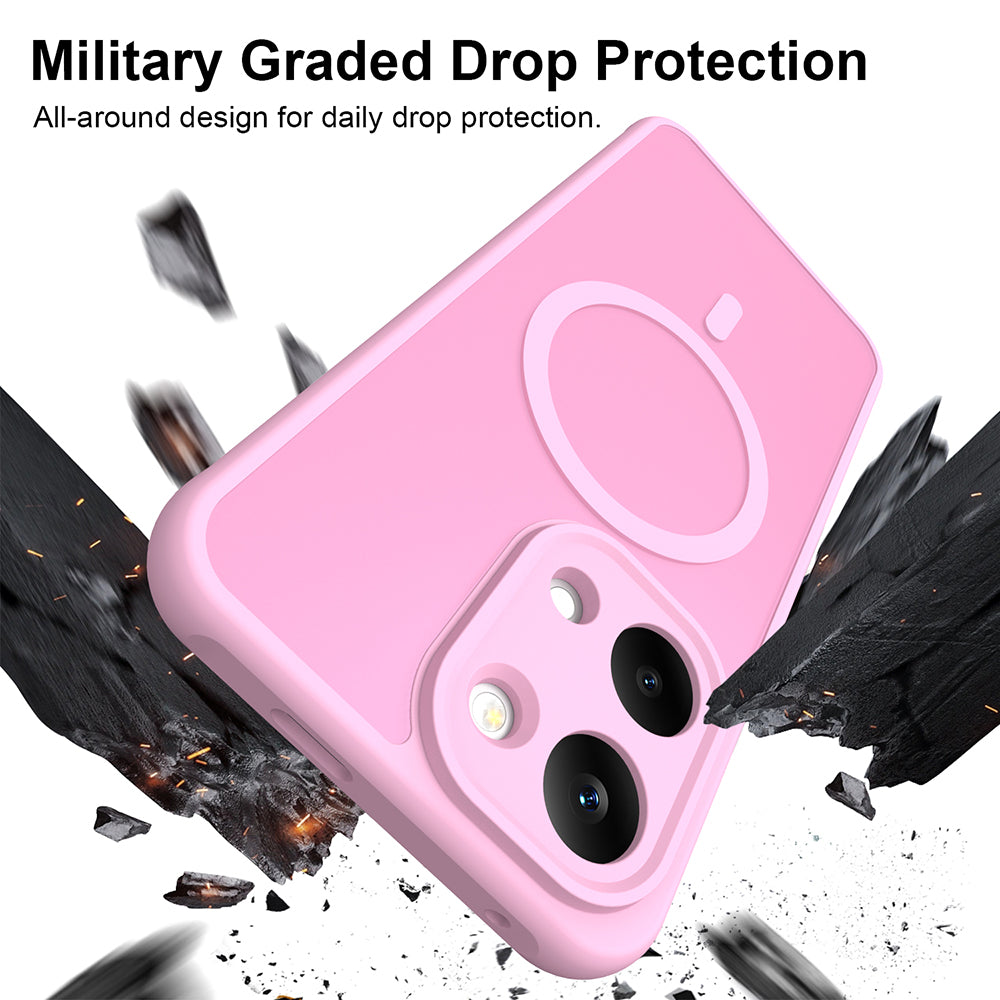 MagSafe-hoes voor Xiaomi Poco X8 Pro Max, Techsuit, HaloFrost II, Roze