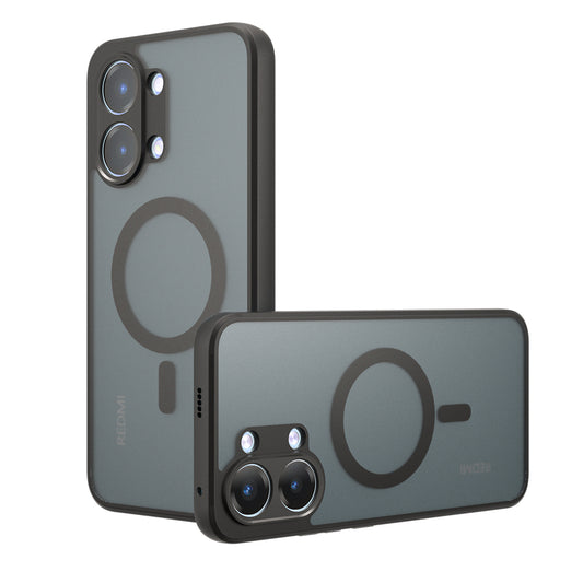MagSafe-hoes voor Xiaomi Poco X8 Pro Max, Techsuit, PureFrost, Zwart Satijn