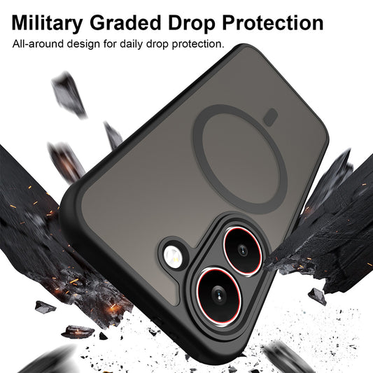 MagSafe hoes voor Xiaomi Poco X8 Pro, Techsuit, HaloFrost II, Zwart