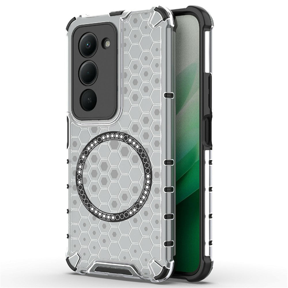 MagSafe hoesje voor Xiaomi Redmi 15 5G / 15 4G, Techsuit, HoneyComb Shield, Wit