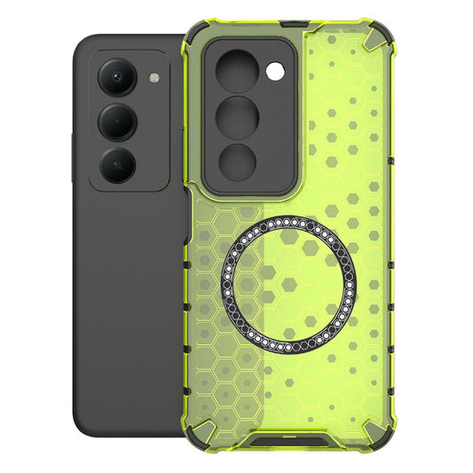 MagSafe hoesje voor Xiaomi Redmi 15 5G / 15 4G, Techsuit, HoneyComb Shield, Groen