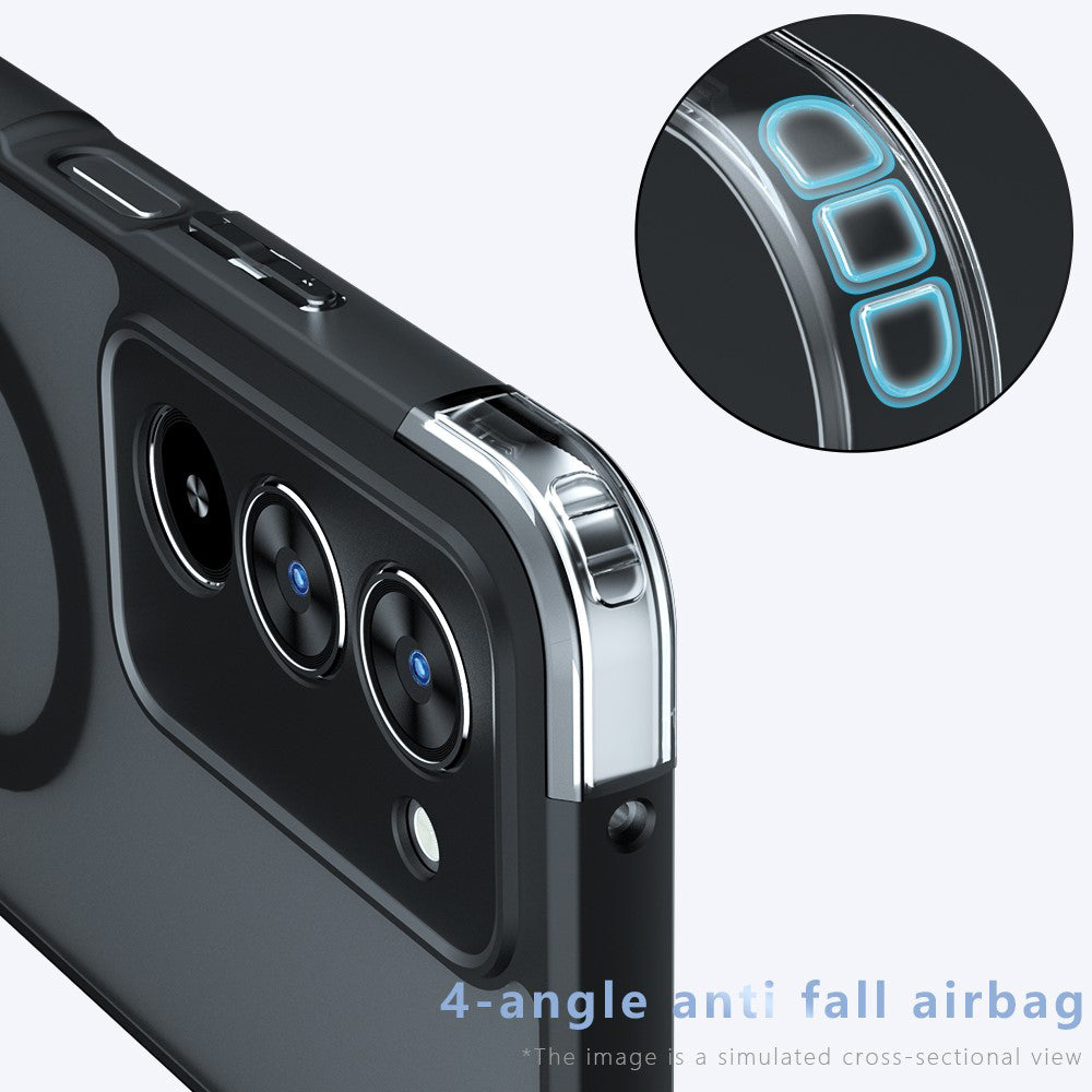 MagSafe hoes voor Xiaomi Redmi 15 5G / 15 4G, Techsuit, PureFrost, Satijnzwart