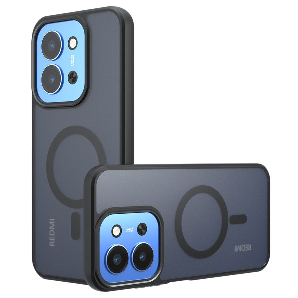 MagSafe hoes voor Xiaomi Redmi 15C 5G / 15C 4G, Techsuit, PureFrost, Satijnzwart