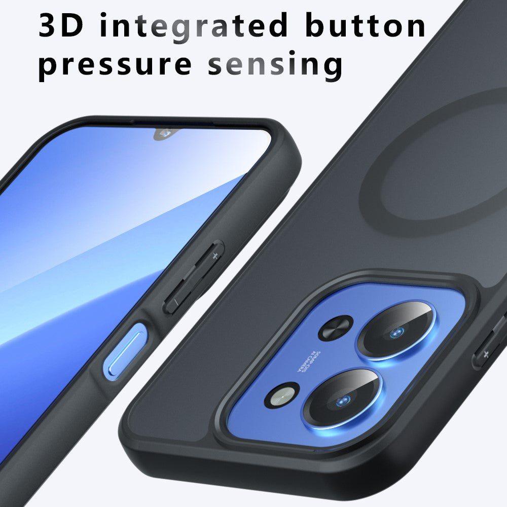 MagSafe hoes voor Xiaomi Redmi 15C 5G / 15C 4G, Techsuit, PureFrost, Satijnzwart