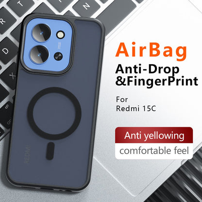 MagSafe hoes voor Xiaomi Redmi 15C 5G / 15C 4G, Techsuit, PureFrost, Satijnzwart