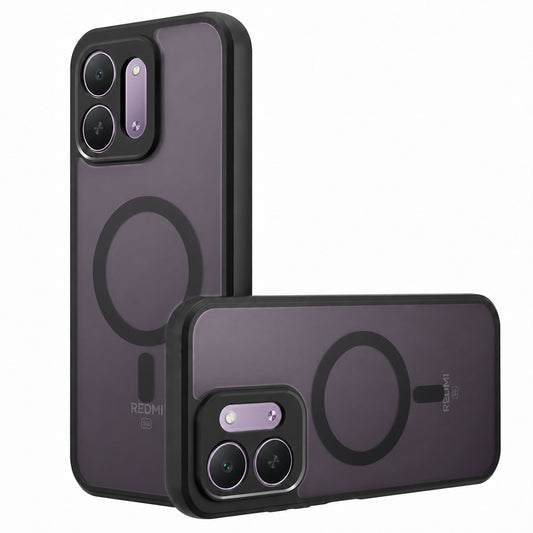 MagSafe-hoesje voor Xiaomi Redmi 17C 5G, Techsuit, PureFrost, satijnzwart