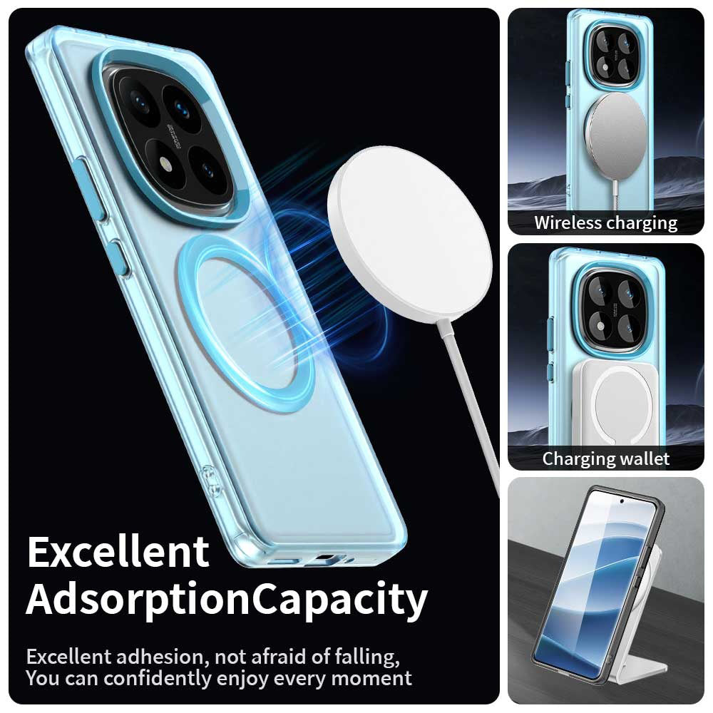 MagSafe-hoesje voor Xiaomi Redmi Note 14 Pro 4G, Techsuit, CandyCase, Blauw