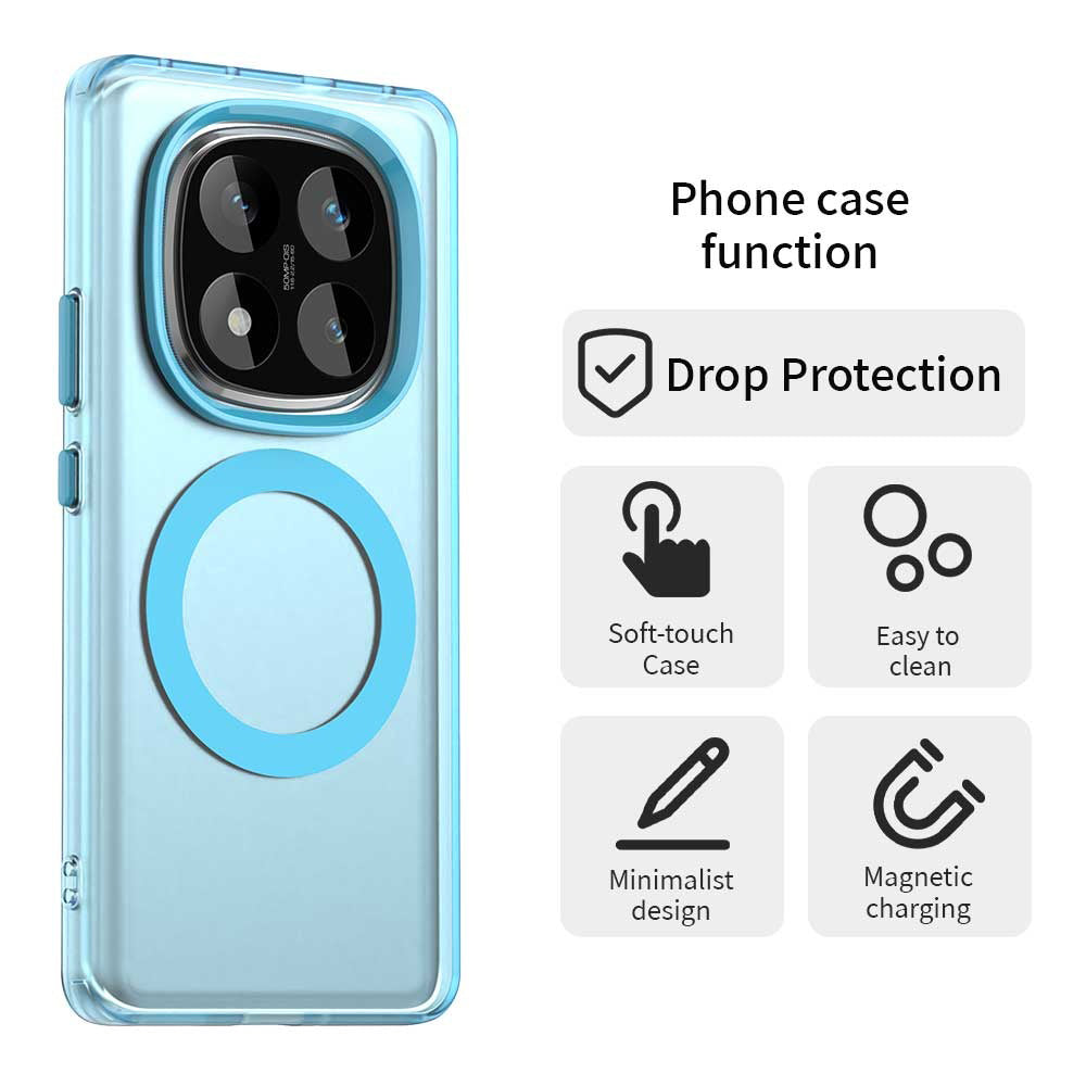 MagSafe-hoesje voor Xiaomi Redmi Note 14 Pro 4G, Techsuit, CandyCase, Blauw