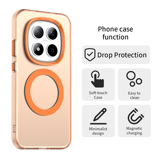 MagSafe hoesje voor Xiaomi Redmi Note 15 Pro 5G, Techsuit, CandyCase, Oranje
