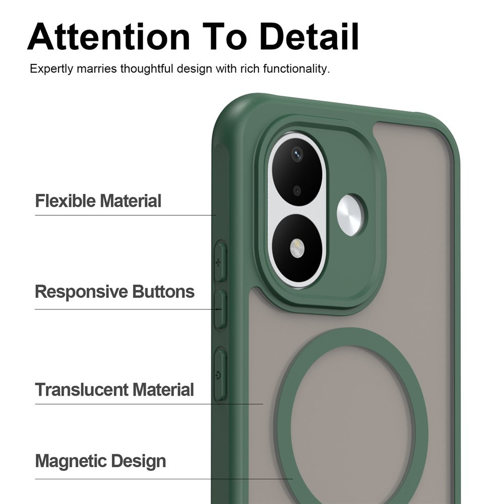 MagSafe-hoesje voor Xiaomi Redmi Note 17 4G / Note 17 5G, Techsuit, HaloFrost II, groen