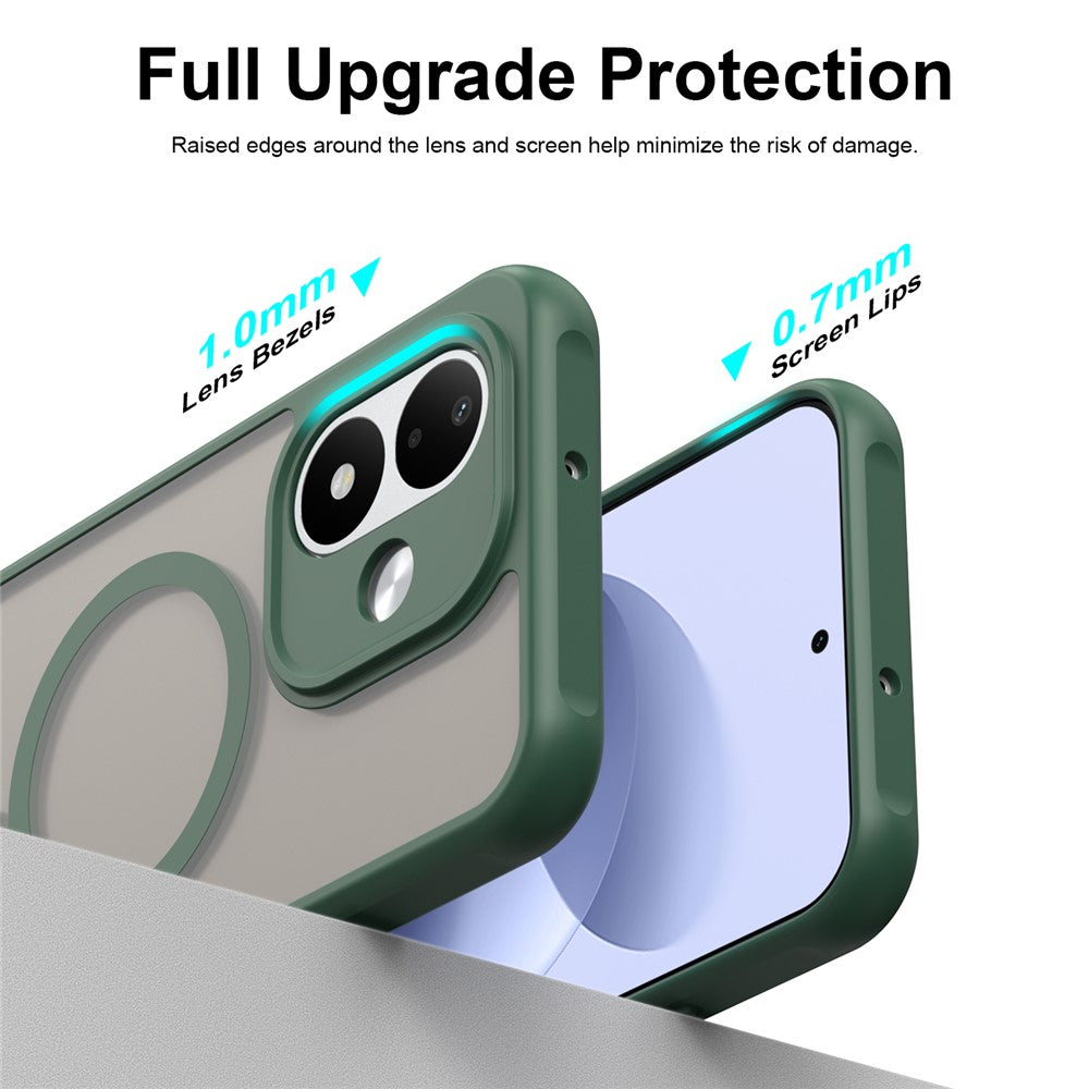 MagSafe-hoesje voor Xiaomi Redmi Note 17 Pro, Techsuit, HaloFrost II, groen