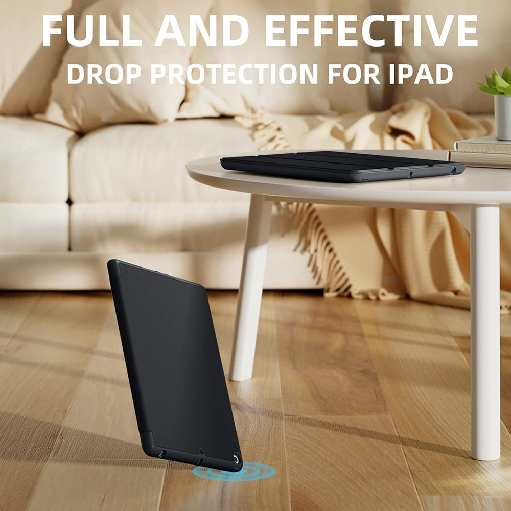 Hoes voor Apple iPad 10.2 (2021) / 10.2 (2020) / 10.2 (2019), Techsuit, Flex Trifold, Zwart