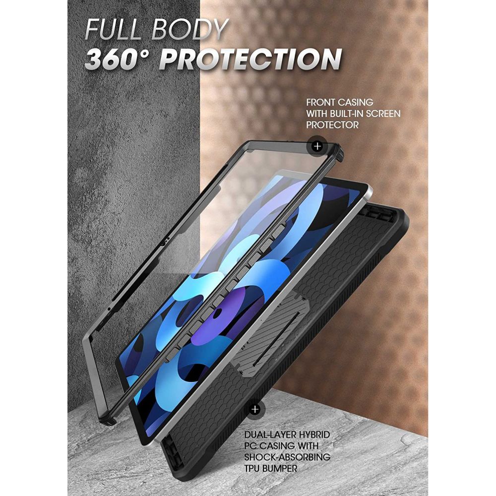 Hoes voor Apple iPad (2025) / iPad (2022), Supcase, Unicorn Beetle Pro, Zwart