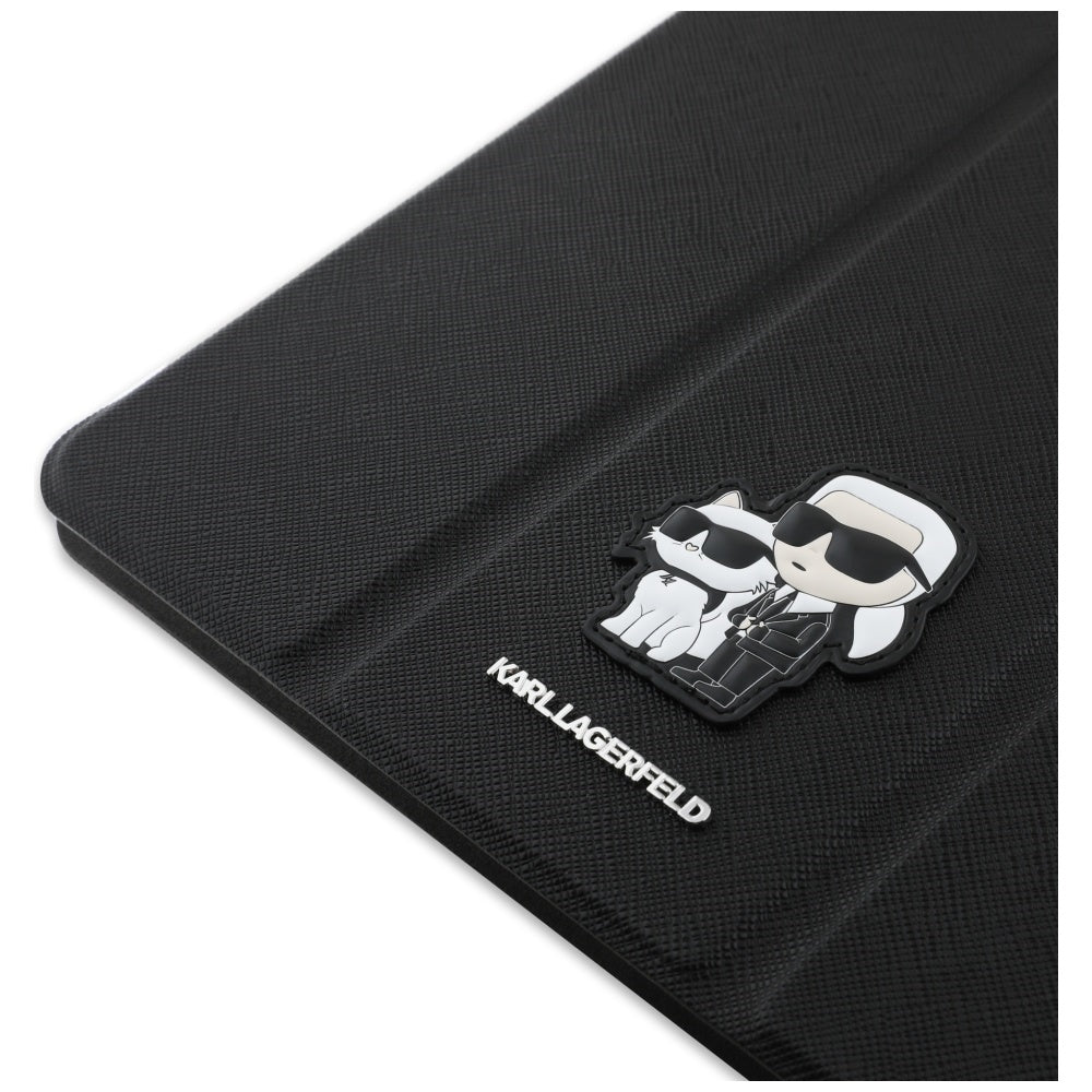 Case for Apple iPad Air 11 (2025) / Air 11 (2024), Karl Lagerfeld, Saffiano Karl & Choupette, Black