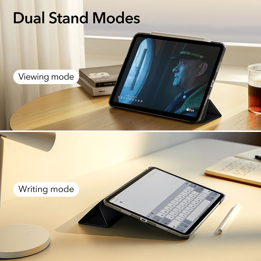 Hoes voor Apple iPad Air 13 (2026) / Air 13 (2025) / Air 13 (2024), ESR, Ascend Trifold, Zwart Satijn