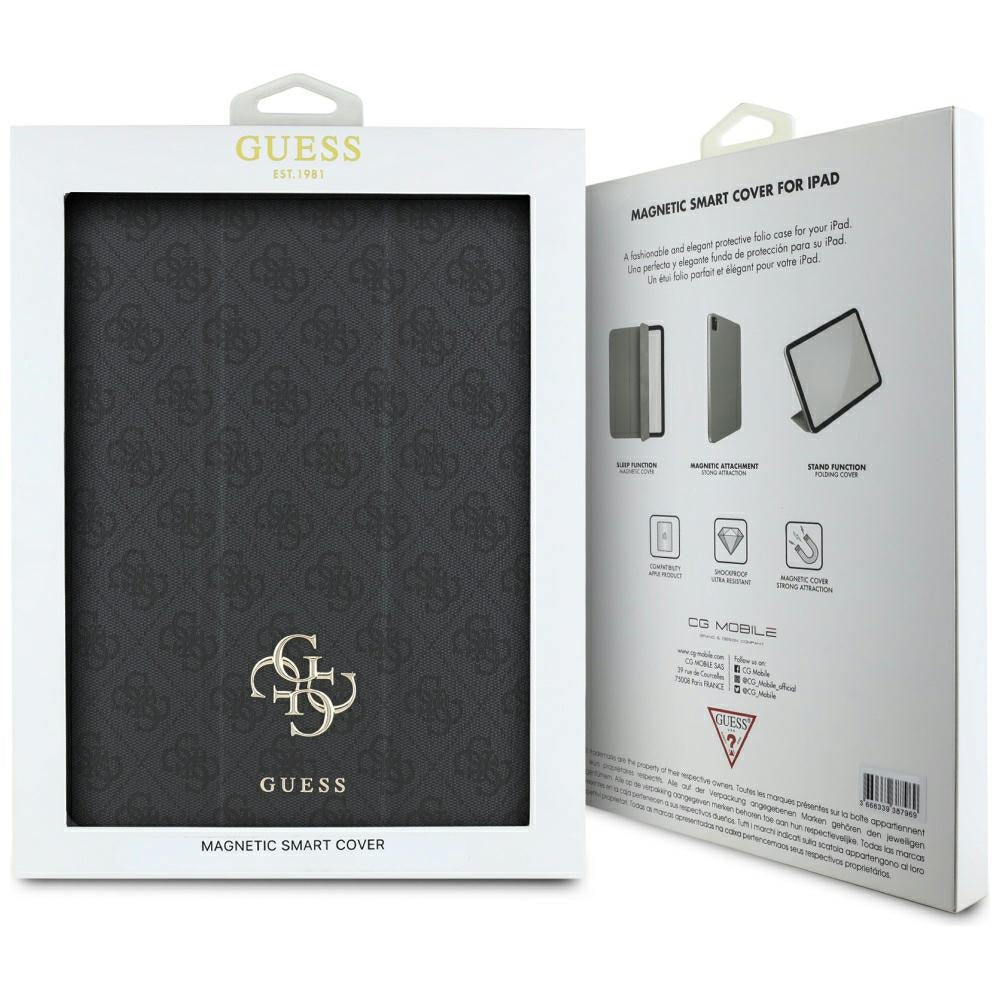Hoes voor Apple iPad Air 13 (2025) / Air 13 (2024), Guess, 4G Groot Logo, Zwart