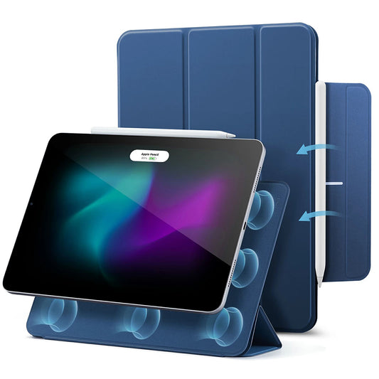Hoes voor Apple iPad Air 13 (2025) / Air 13 (2024) / Pro 12.9 (2022) / Pro 12.9 (2021) / Pro 12.9 (2020), ESR, Rebound, Marineblauw