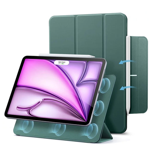 Hoes voor Apple iPad Air 13 (2025) / Air 13 (2024) / Pro 12.9 (2022) / Pro 12.9 (2021) / Pro 12.9 (2020), ESR, Rebound, Satijngroen
